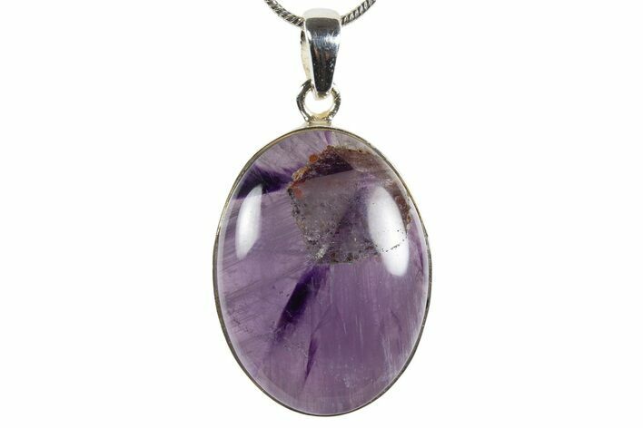 Polished Amethyst Pendant (Necklace) - Sterling Silver #345251